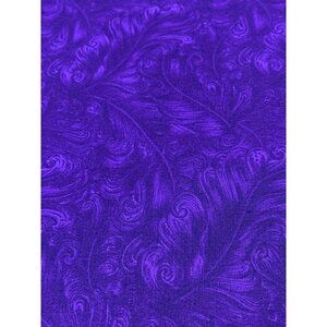Purple Paisley Cotton Fabric 1/2 yard Quilting Sewing